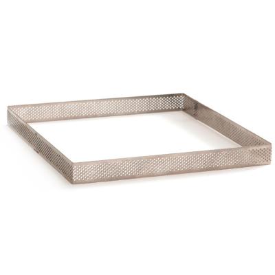 Cuadrado reposter�a perforado inox alto 3,5cm