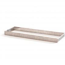 Rectangle rebosteria perforat alt inox 29x10x3,5cm