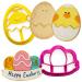 Set 2 cortadores galletas pl�stico Pollito