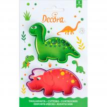 Set 2 cortadores galletas plstico Dinosaurios