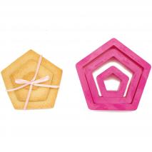 Set 3 cortadores galletas Pentgono tamaos