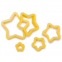 Set 5 cortadores galletas Estrellas tamaños