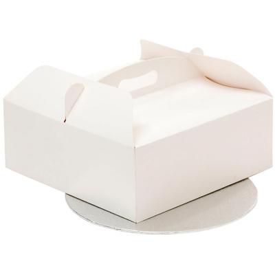 Caja para pasteles con asa y base 28,5x28,5x10 cm