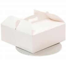 Caja para pasteles con asa y base 28,5x28,5x10 cm