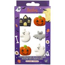 Set 6 decoraciones de azcar Halloween Fantasy