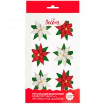 Set 6 decoraciones de azcar Flores