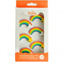 Set 6 decoraciones de az�car Arcoriris