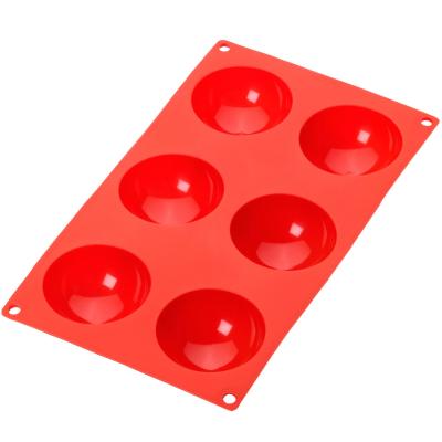 Motllo semiesfera 6 cav x90 ml vermell