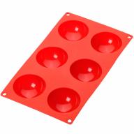Molde semiesfera 6 cav x90 ml rojo