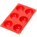 Molde semiesfera 6 cav x90 ml rojo