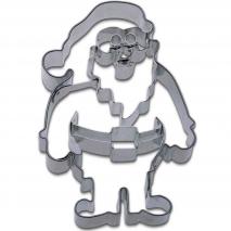 Cortador galletas Pap Noel relieve 8 cm