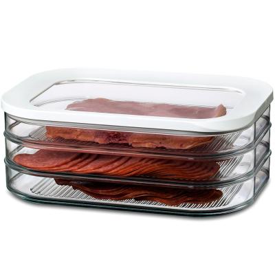 Fiambrera embutidos Modula triple 3x550 ml