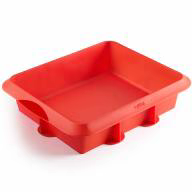 Molde lasagna silicona 24x20 cm rojo