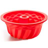 Molde savar�n silicona fondo 22 cm rojo