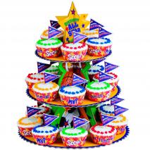 Juego expositor cupcakes Sports 3 pisos