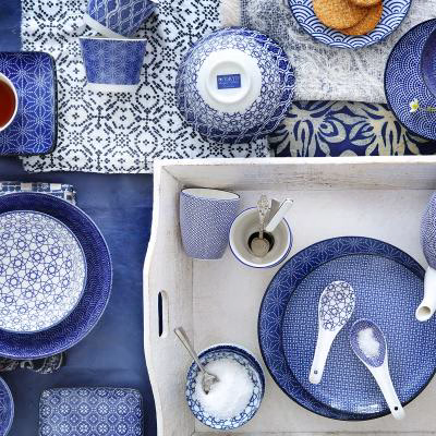 Cuenco para soja Nippon Blue olas