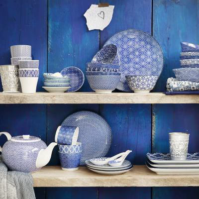 Cuenco para soja Nippon Blue olas