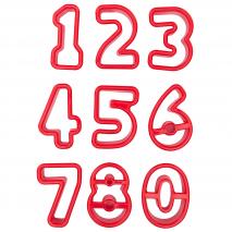 Set 9 talladors galetes N�meros 3,5-4 cm