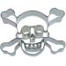 Cortador galletas calavera pirata 9 cm