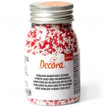Sprinkles nonpareils 100g blanco y rojo