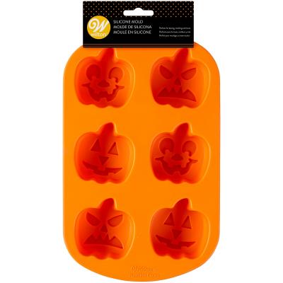 Molde calabazas Jack O Lantern silicona 6 cav.