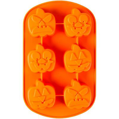 Molde calabazas Jack O Lantern silicona 6 cav.