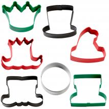 Set 7 cortadores galletas met�licos Navidad carac