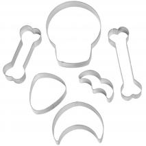 Set 6 cortadores galletas Esqueleto
