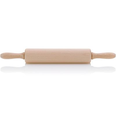 Rodillo repostería madera con asas 42 cm