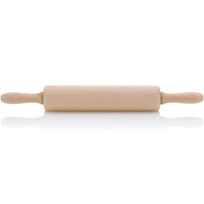 Rodillo repostería madera con asas 42 cm