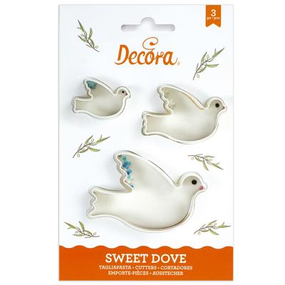 Set 3 cortadores galletas pl�stico Paloma
