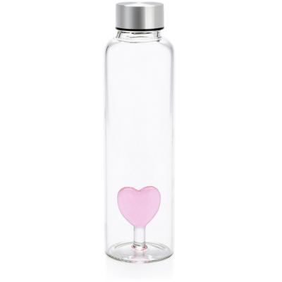 Botella llevar agua cristal Love 0,5 L