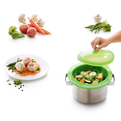 Vaporera silicona plegable transl�cida verde