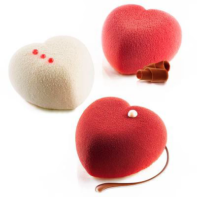 Molde corazones silicona Amorini x 8 cav