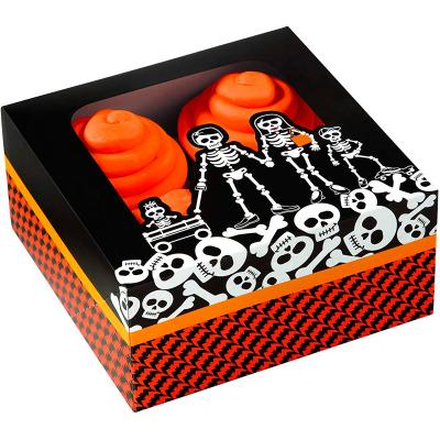 Juego 3 cajas para 4 cupcakes Esqueleto