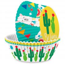 Papel cupcakes cactus x36