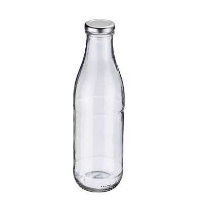Botella zumos y leche cristal con tapa