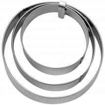 Set 3 talladors galetes rodons: 4, 5 i 6 cm