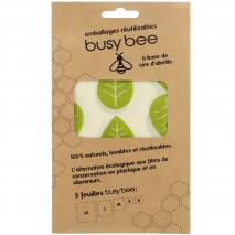 5 hojas envoltorio cera abeja medida variada