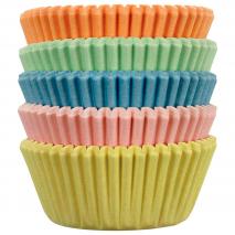Papel mini cupcakes Pastel x100