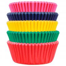 Paper mini cupcakes x100 Carnival 5 colors