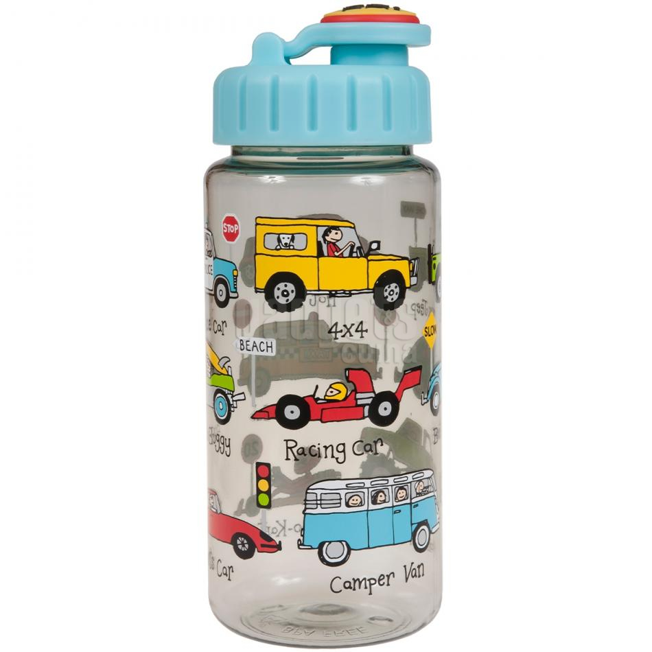 Botella agua con pajita Coches | Gadgets & Cuina