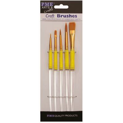 Juego 5 pinceles decoraci�n PME