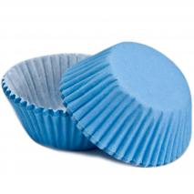 Papel  mini cupcakes azul cielo x60