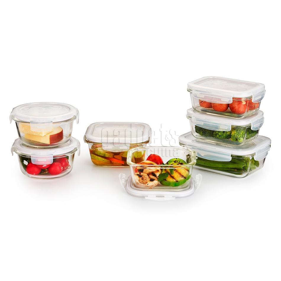 Tupper cristal borosilicato Lock cuadrado 500 ml Gadgets & Cuina