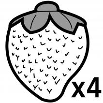 Motllo Mona pasqua xocolata Maduixes x4