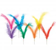 Set 5 plumas dobles Pascua colores 22 cm