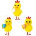 Pollito amarillo con Huevo Pascua 5 cm