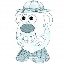 Motllo Mona pasqua xocolata Potato (tamany real)