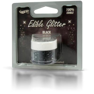 Polvo brillante comestible 5 g Glitter negro